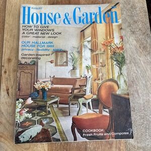 House & Garden magazine  August  1969 - MCM Mid Century Modern - Great ads